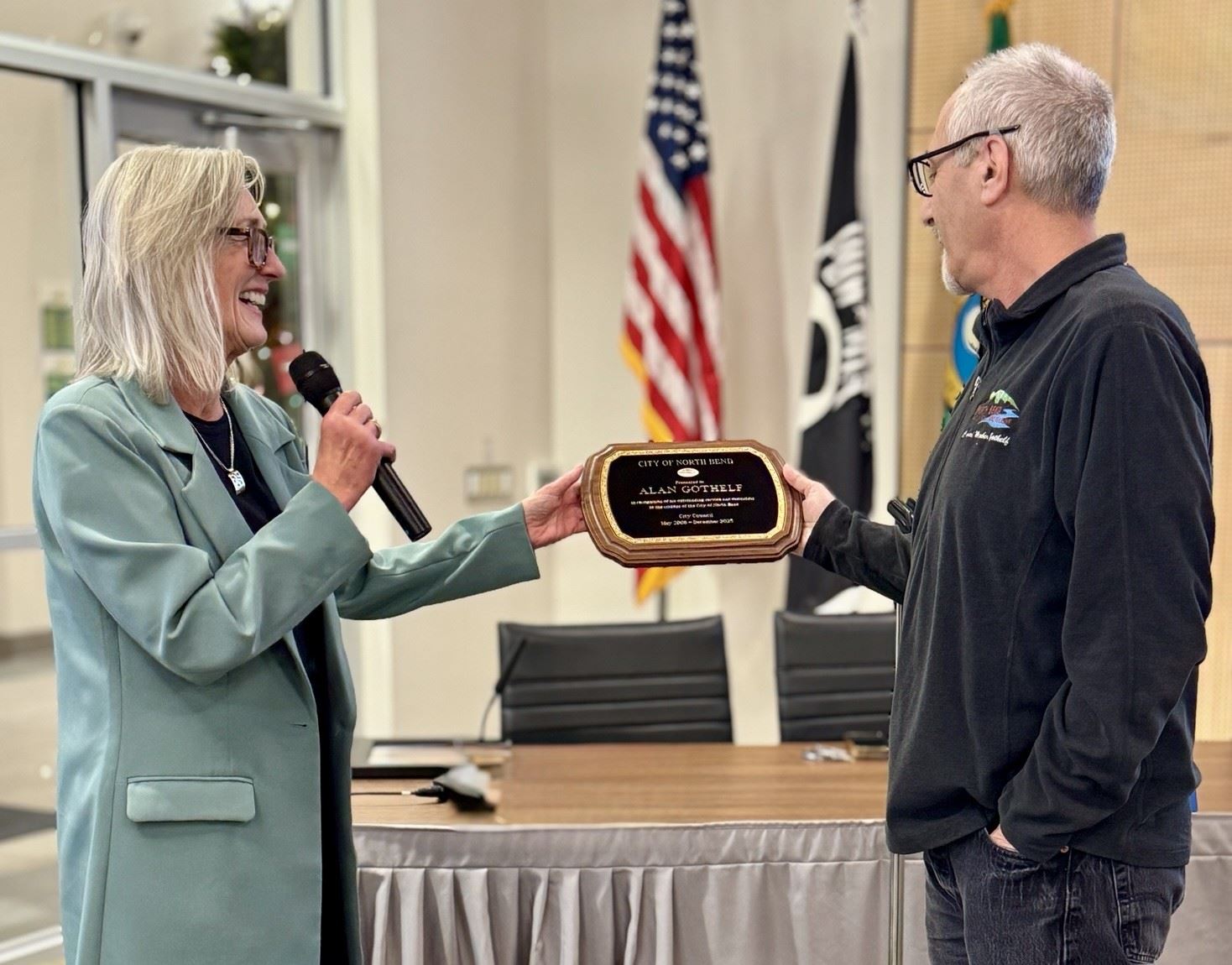 People talking to one another