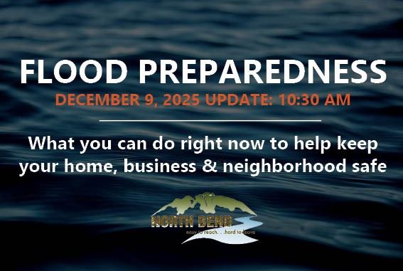 Waters, with text describing a flood update