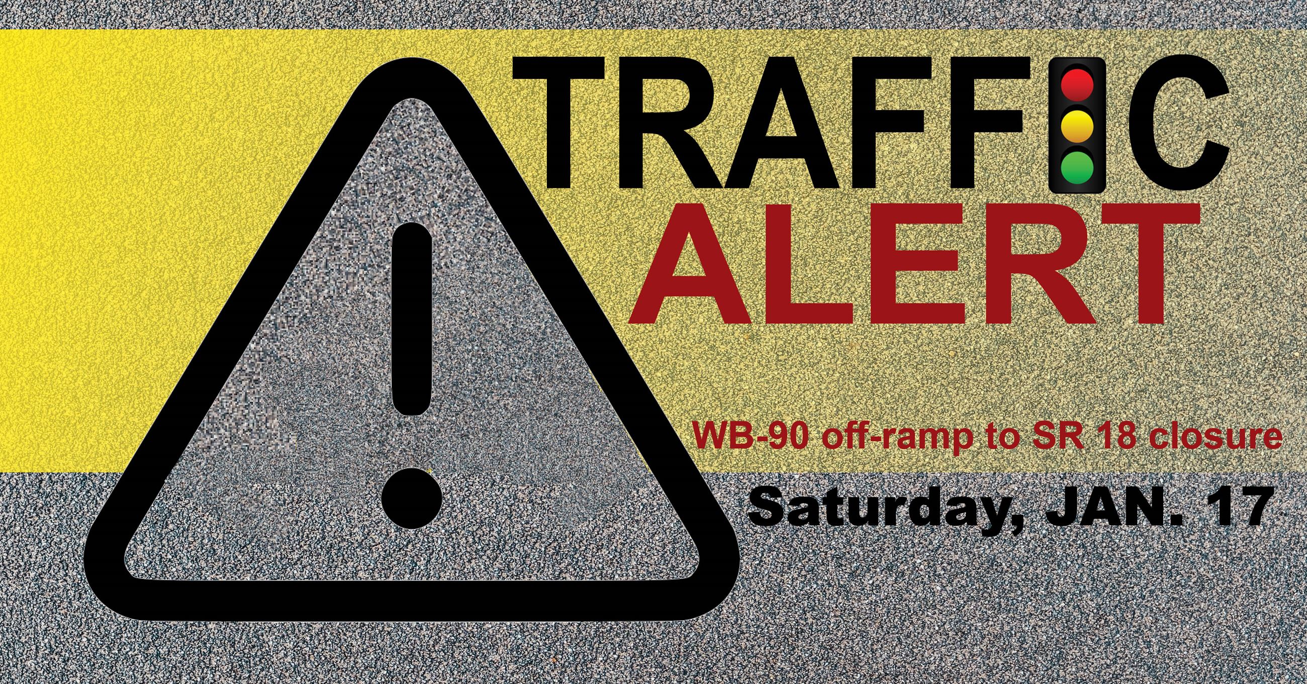 An alert infographic for traffic