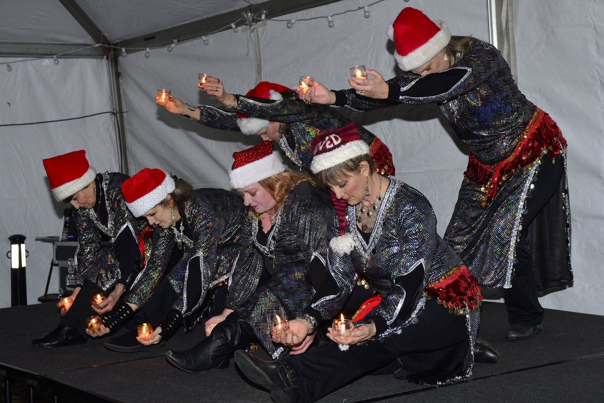 Jill Massengill and crew dancing