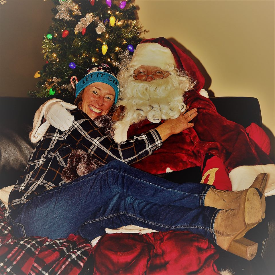 Mary Miller and Santa 