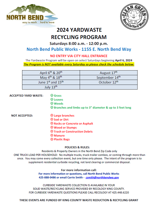 2024 Yard Waste Recycling Program