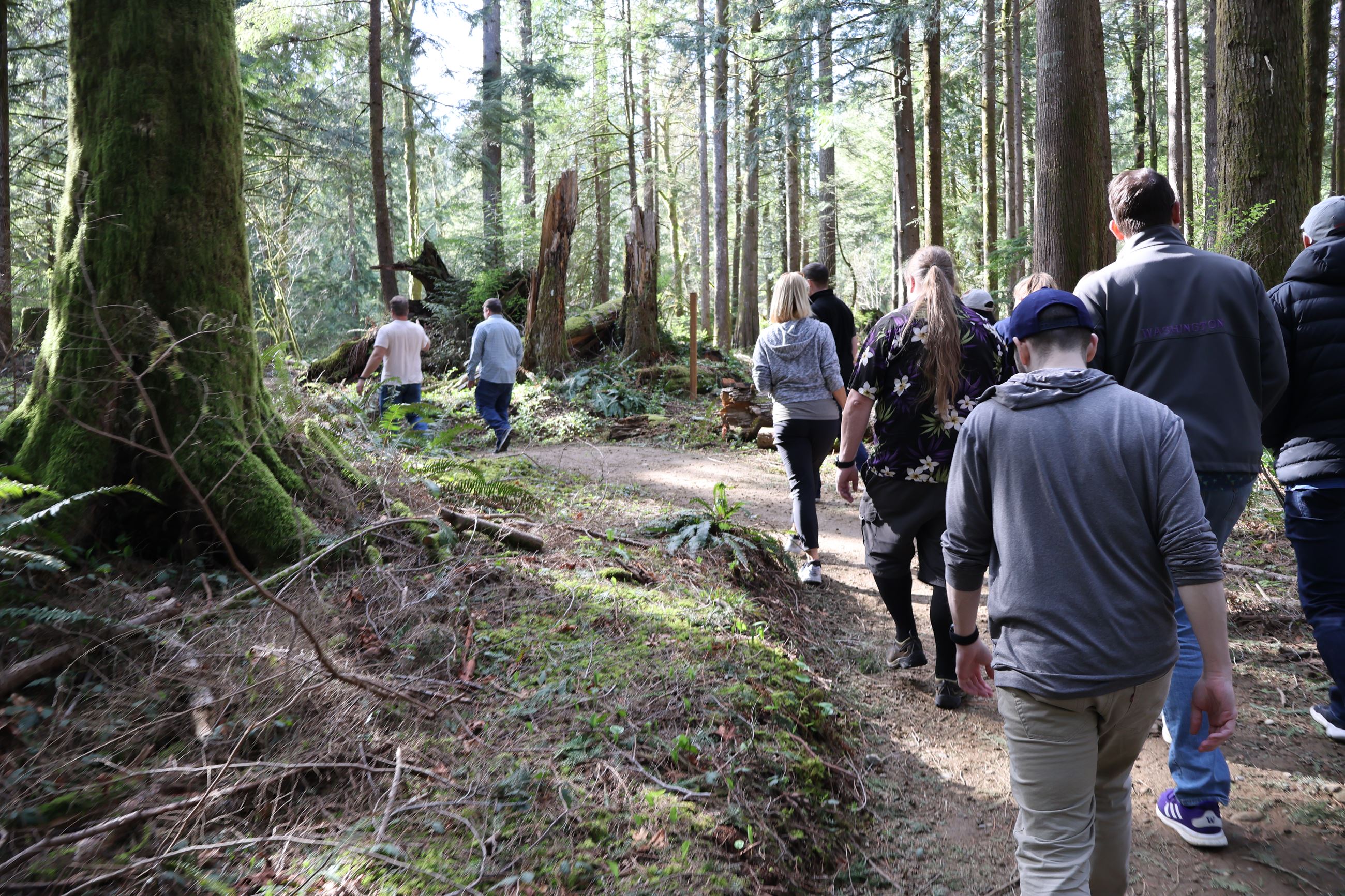 People walking on a trail