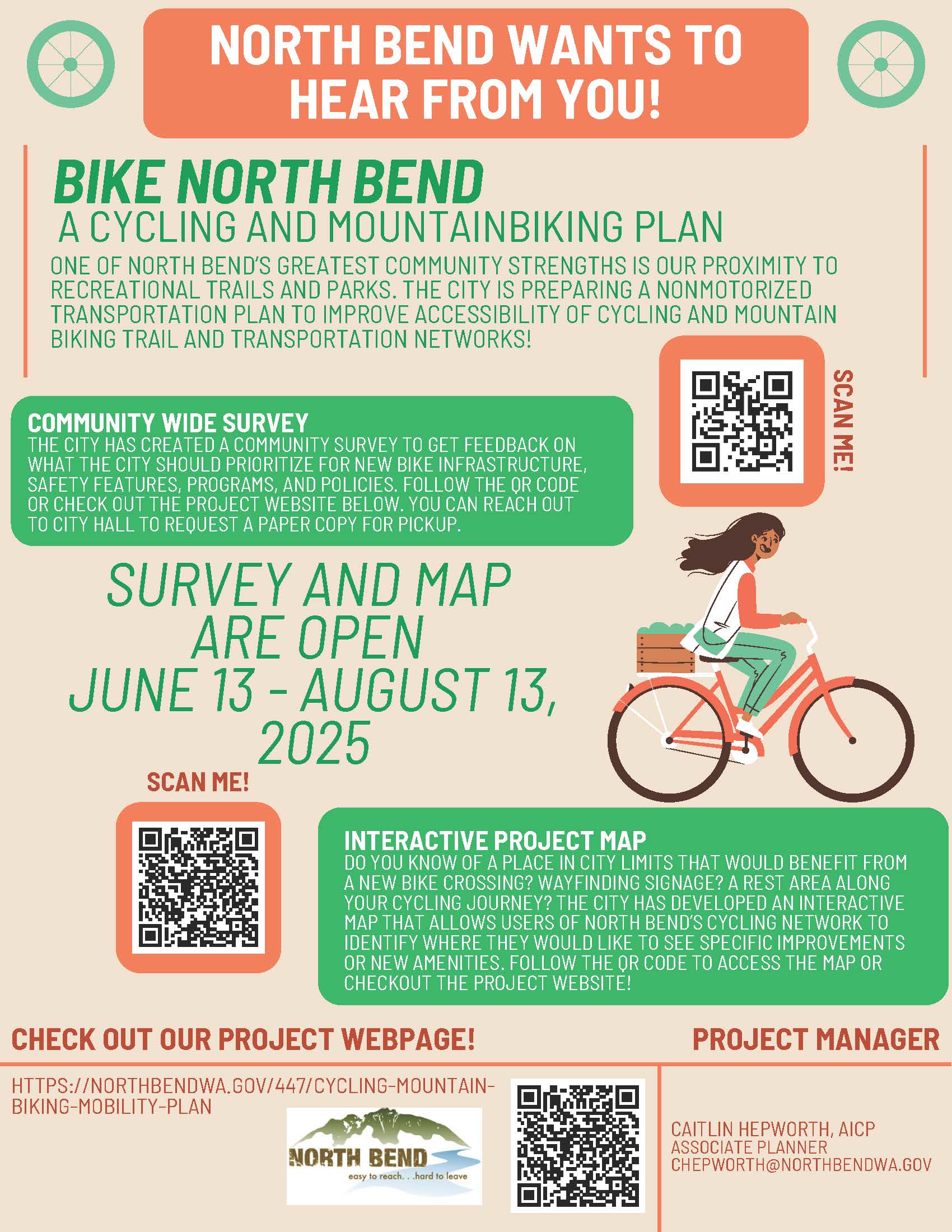 Bike North Bend Survey Flyer
