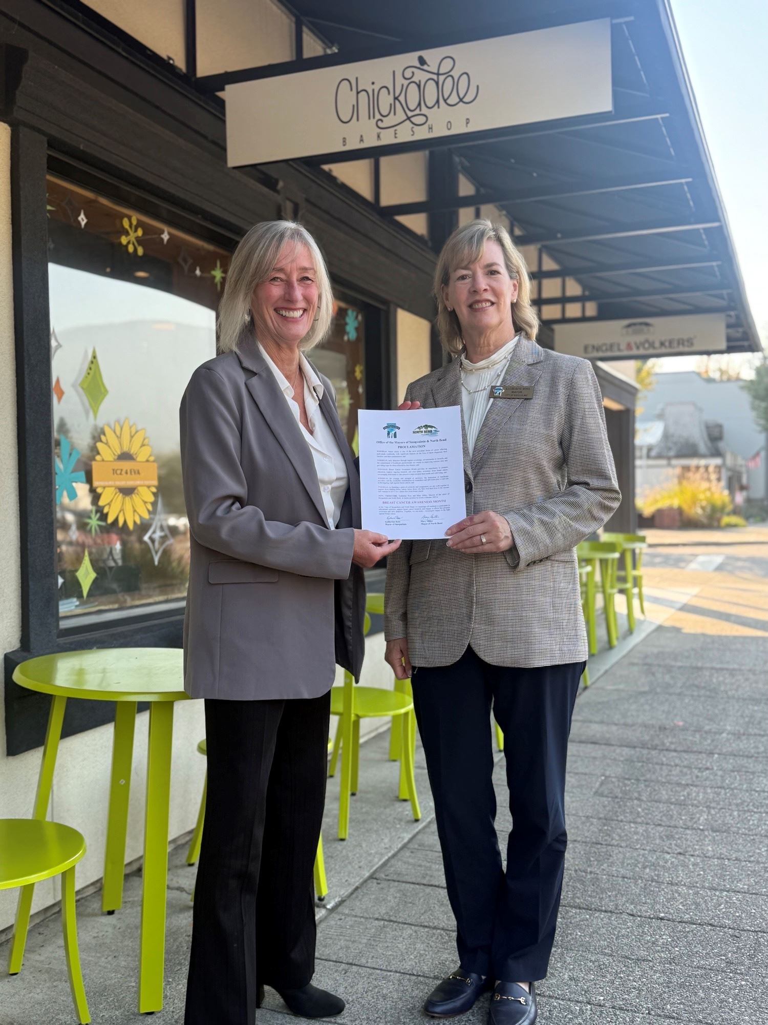 Jointly issued Breast Cancer Awareness Month, North Bend, Snoqualmie