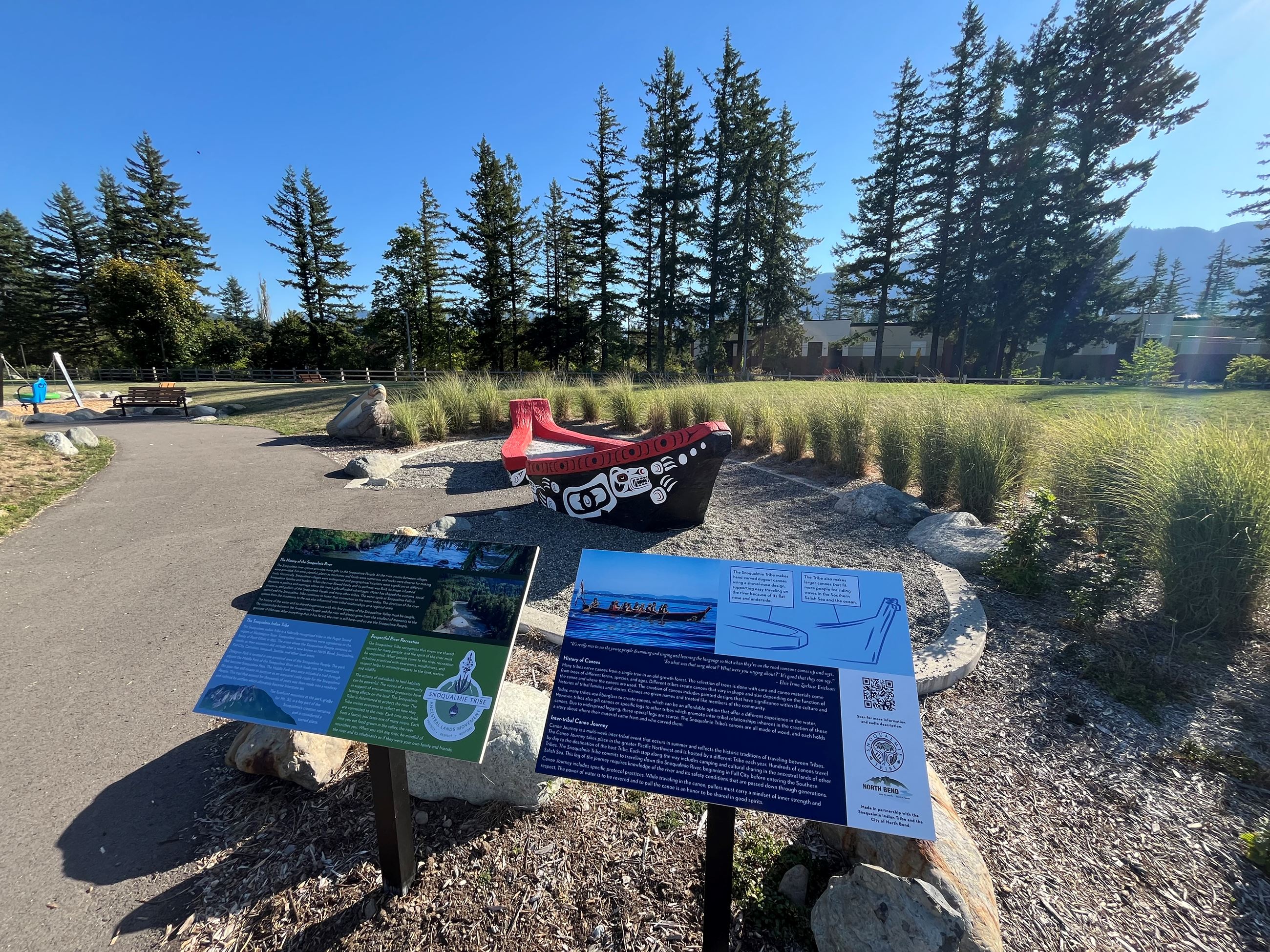 Interpretive Signage, photo courtesy Snoqualmie Tribe