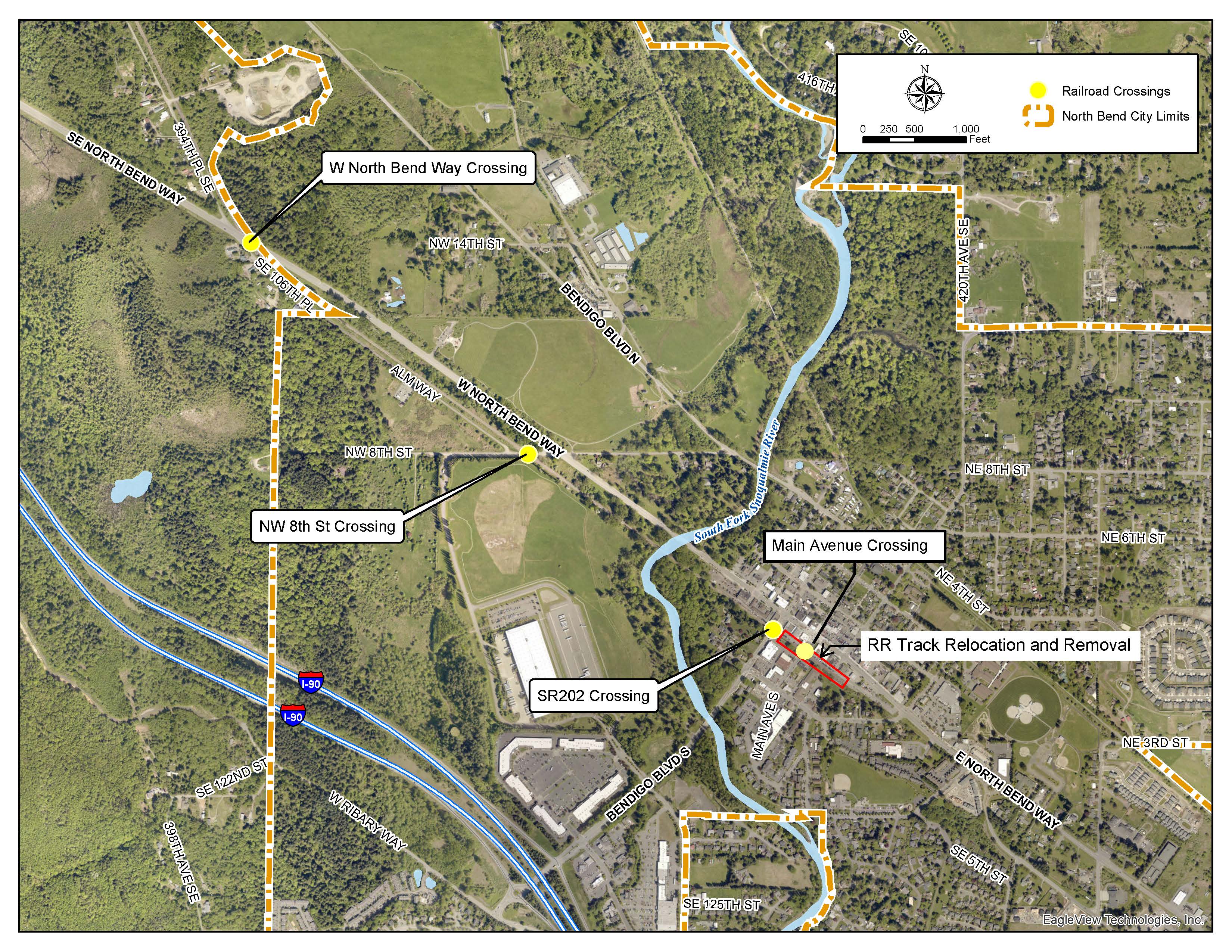 Railway Crossing Capital Project Vicinity Map