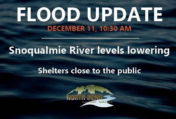 Text describing a flood update